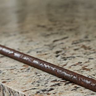 rodding rusted steel rod in granite fix correct